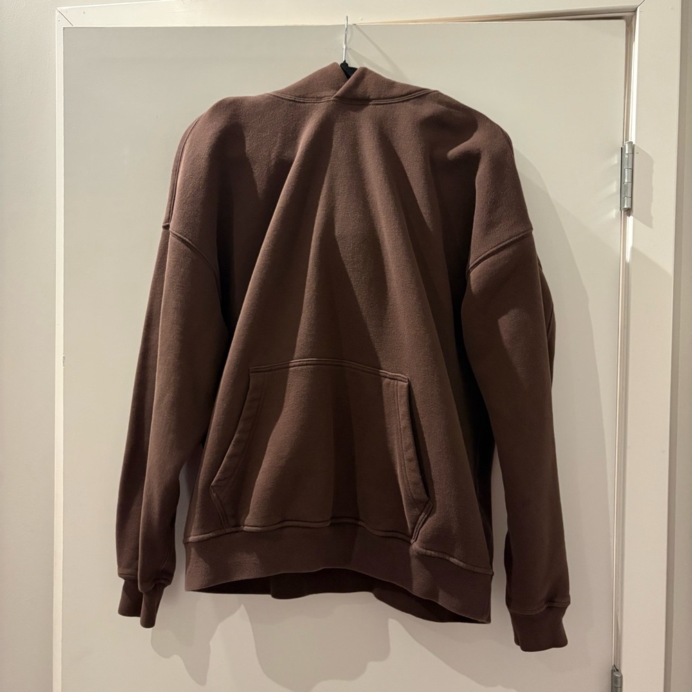 Abercrombie & Fitch Essential Popover Hoodie - Chocolate Brown - Picture 2 of 4